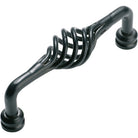Pull Handle Wire Twist D Pull Iron Matt Black L85xP48mm in Matt Black