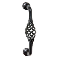 Pull Handle Wire Twist D Pull Iron Matt Black L125xP50mm in Matt Black