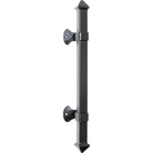 Pull Handle Iron Square Matt Black H450xP65mm in Matt Black