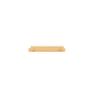 Cabinet Pull Baltimore Brushed Brass L180xW8xP39mm BD20mm CTC160mm With Backplate W205xH24mm T3mm in Brushed Brass