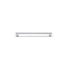 Cabinet Pull Baltimore Polished Chrome L276xW8xP39mm BD20mm CTC256mm With Backplate W301xH24mm T3mm in Polished Chrome
