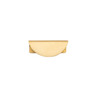 Drawer Pull Osaka Lip Brushed Brass L80xH35xD40mm CTC64mm in Brushed Brass