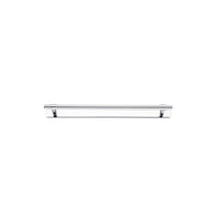 Cabinet Pull Helsinki Polished Chrome L301xP39mm BD11mm CTC256mm With Backplate W301xH24mm T3mm in Polished Chrome