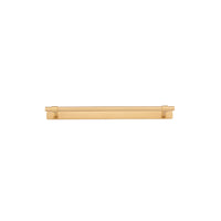 Cabinet Pull Helsinki Brushed Brass L301xP39mm BD11mm CTC256mm With Backplate W301xH24mm T3mm in Brushed Brass