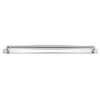 Cabinet Pull Sarlat Polished Chrome L144xP46mm BD16mm CTC128mm With Backplate W173xH24mm T3mm in Polished Chrome