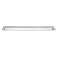 Cabinet Pull Sarlat Brushed Chrome L144xP46mm BD16mm CTC128mm With Backplate W173xH24mm T3mm in Brushed Chrome