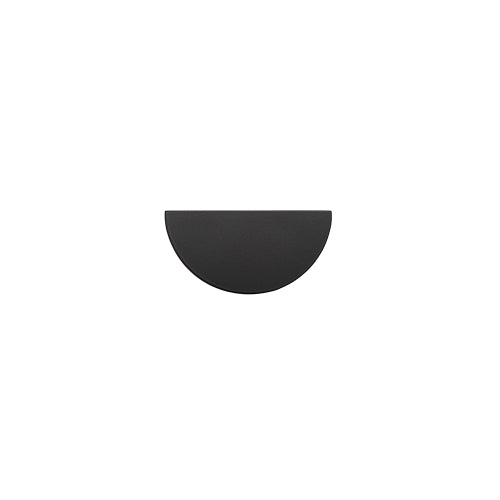 Drawer Pull Osaka Half Moon Matt Black W75mm CTC64mm in Matt Black