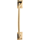 Pull Handle Classic Offset Unlacquered Polished Brass H305xW42xP60mm in Unlacquered Polished Brass