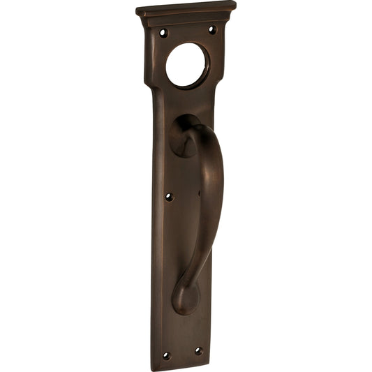 Pull Handle Cylinder Hole Antique Brass H255xW70xP57mm in Antique Brass