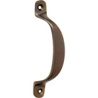 Pull Handle Offset Antique Brass H100xP20mm in Antique Brass