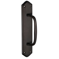 Pull Handle Offset Backplate Antique Brass H250xW50xP50mm in Antique Brass