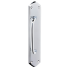 Pull Handle Offset Backplate Chrome Plated H250xW50xP50mm in Chrome Plated