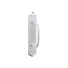 Pull Handle Offset Backplate Satin Chrome H250xW50xP50mm in Satin Chrome