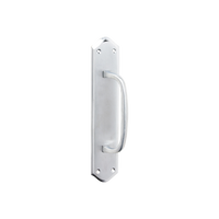 Pull Handle Offset Backplate Satin Chrome H250xW50xP50mm in Satin Chrome