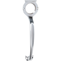 Pull Handle Cylinder Hole Satin Chrome H185xW50xP28mm in Satin Chrome