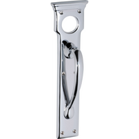 Pull Handle Cylinder Hole Chrome Plated H255xW70xP57mm in Chrome Plated