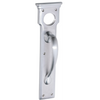 Pull Handle Cylinder Hole Satin Chrome H255xW70xP57mm in Satin Chrome