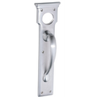 Pull Handle Cylinder Hole Satin Chrome H255xW70xP57mm in Satin Chrome