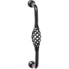 Pull Handle Wire Twist D Pull Iron Matt Black L200xP70mm in Matt Black