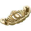 Cabinet Pull Handle Victorian Large Polished Brass H48xW98mm in Polished Brass