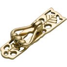 Cabinet Pull Handle Pedestal Maple Leaf Polished Brass H78xW20mm in Polished Brass
