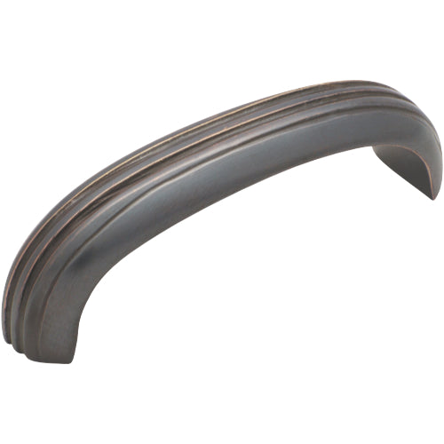 Cabinet Pull Handle Deco Curved Small Antique Copper L85xW20xP27mm in Antique Copper
