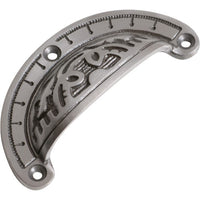 Drawer Pull Ornate Iron Polished Metal H40xL100mm in Iron Polished Metal