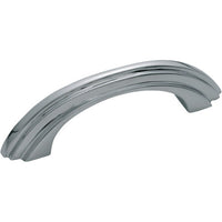Cabinet Pull Handle Deco Stepped Chrome Plated L102xW18xP28mm in Chrome Plated