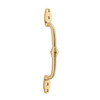Pull Handle Offset Banded Satin Brass H180xP41mm in Satin Brass