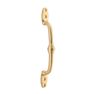 Pull Handle Offset Banded Satin Brass H180xP41mm in Satin Brass