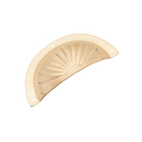 Drawer Pull Sheet Brass Fluted Satin Brass H40xL97mm in Satin Brass