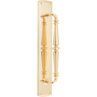 Pull Handle Sarlat Backplate Polished Brass H380xW65xP72mm in Polished Brass