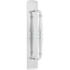 Pull Handle Sarlat Backplate Polished Chrome H380xW65xP72mm in Polished Chrome