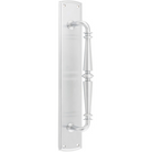 Pull Handle Sarlat Backplate Brushed Chrome H380xW65xP72mm in Brushed Chrome