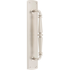 Pull Handle Sarlat Backplate Satin Nickel H380xW65xP72mm in Satin Nickel