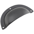 Drawer Pull Sheet Brass Classic Matt Black H40xL97mm in Matt Black