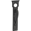 Pull Handle Cylinder Hole Matt Black H255xW70xP57mm in Matt Black