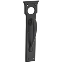 Pull Handle Cylinder Hole Matt Black H255xW70xP57mm in Matt Black