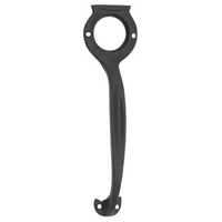 Pull Handle Cylinder Hole Matt Black H185xW50xP28mm in Matt Black