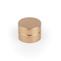 Momo POINT Cabinet Knob in dark bronze finish, round metal handle for kitchen or furniture drawers and cabinets.