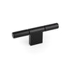 MOMO MOMO POINT T KNOB 110MM BRUSHED BLACK in Brushed Black