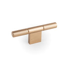 Momo POINT Cabinet T-Pull handle in brushed dark bronze finish, featuring a sleek modern design for furniture drawers and cabinets.