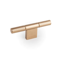 Momo POINT Cabinet T-Pull handle in brushed dark bronze finish, featuring a sleek modern design for furniture drawers and cabinets.
