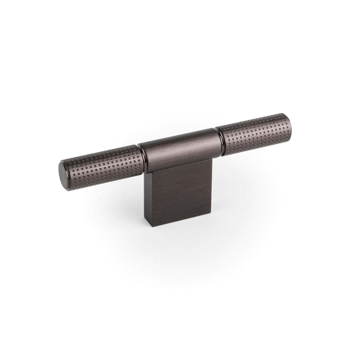 Momo POINT Cabinet T-Pull handle in matte black finish, designed for modern furniture cabinets and drawers.