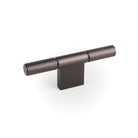 Momo POINT Cabinet T-Pull handle in matte black finish, designed for modern furniture cabinets and drawers.