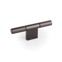 Momo POINT Cabinet T-Pull handle in matte black finish, designed for modern furniture cabinets and drawers.