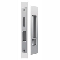 Mardeco Complete Sliding Door Privacy Set 190mm x 45mm, suits 34mm - 50mm thick doors, Backset 35mm in Satin Chrome