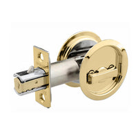 Cavity Door Lock Privacy Rnd. L03 BP in Polished Brass