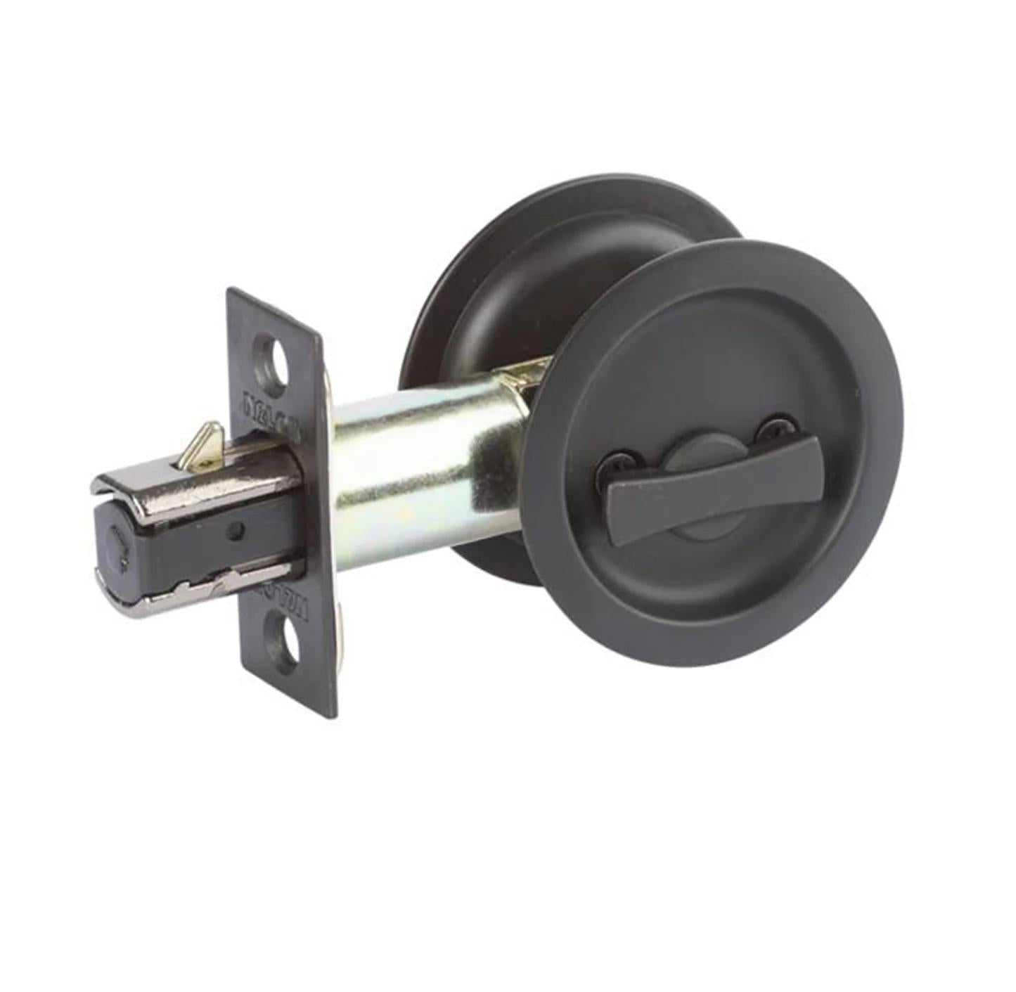 Cavity Door Lock Privacy Rnd. MB BP in Matt Black