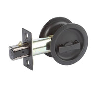 Cavity Door Lock Privacy Rnd. MB BP in Matt Black